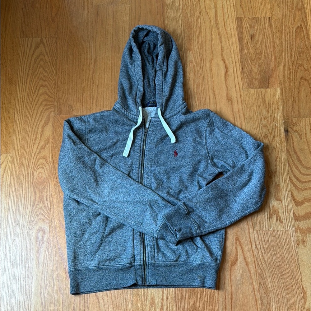 Polo by Ralph Lauren Gray Zip-Up Hooded Sweater